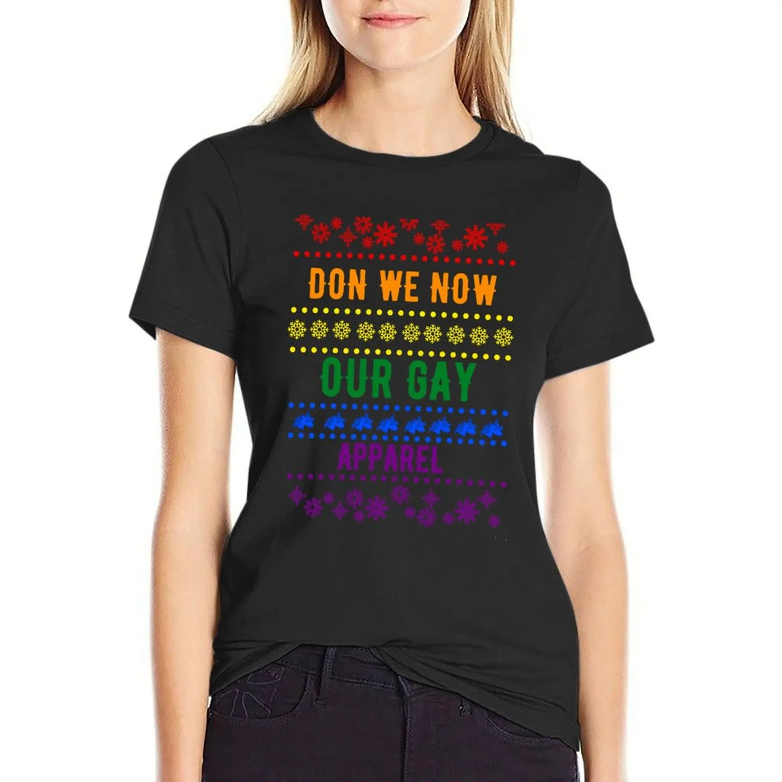 

Don We Now Our Gay Queer Apparel - LGBTQ+ Pride T-Shirt oversized tees clothes for woman