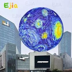 Fast Shipping Pvc Giant Inflatable Earth Globe Balloon With Led Lighting Planet Big World Earth Map Ball For Event Decoration