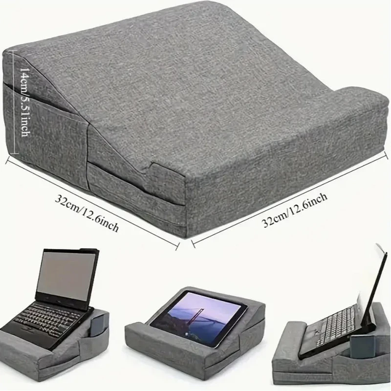 Bild 4: 1-teiliges Lesekissen, mit Kissenkern, tragbarer Leseständer, Bettkissen, Tablet-Ständer, Notebook-Ständer, ohne Computer