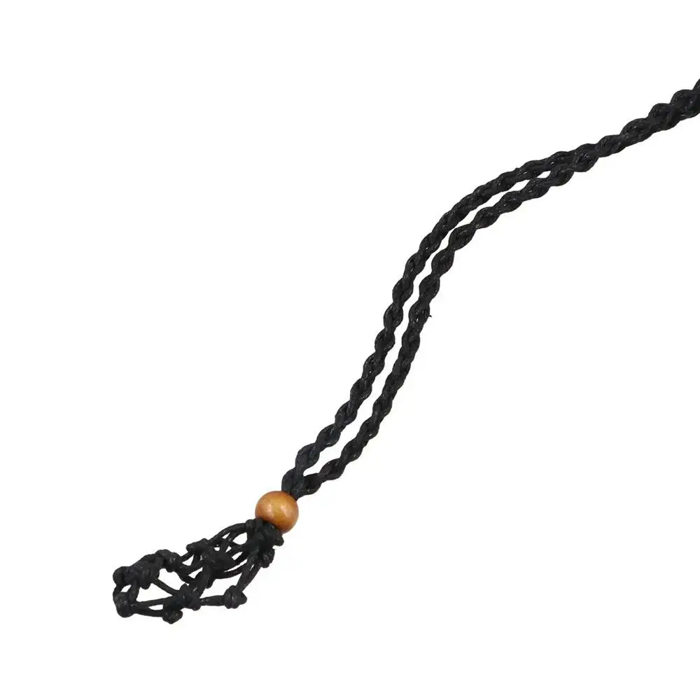 Multipurpose DIY Necklace Cord Braided Length Adjustable Crystal Necklace Holder Hand-woven Wax Rope Braided Necklace Cord Jewel