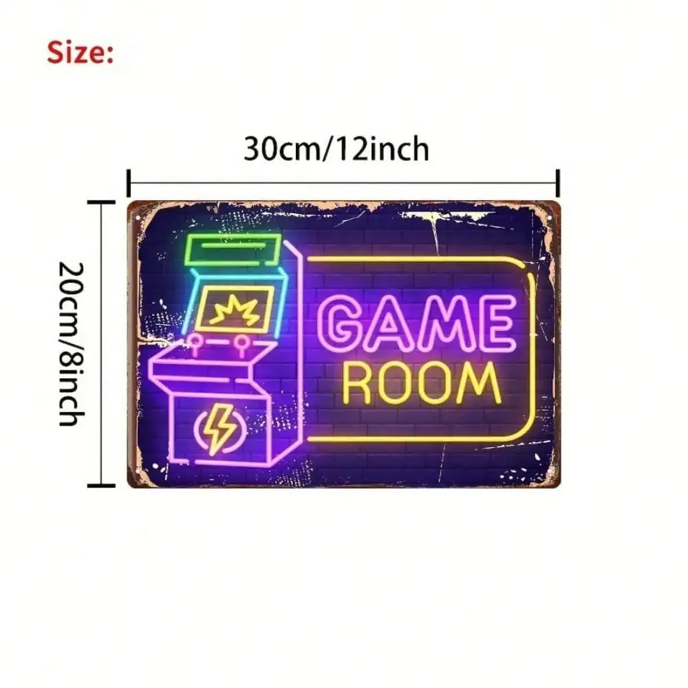Gamer's Delight Retro Metal Sign for Game Room Wall Decor - Playstation PlayStation Themed Novelty Plaque, Perfect Gift for Game