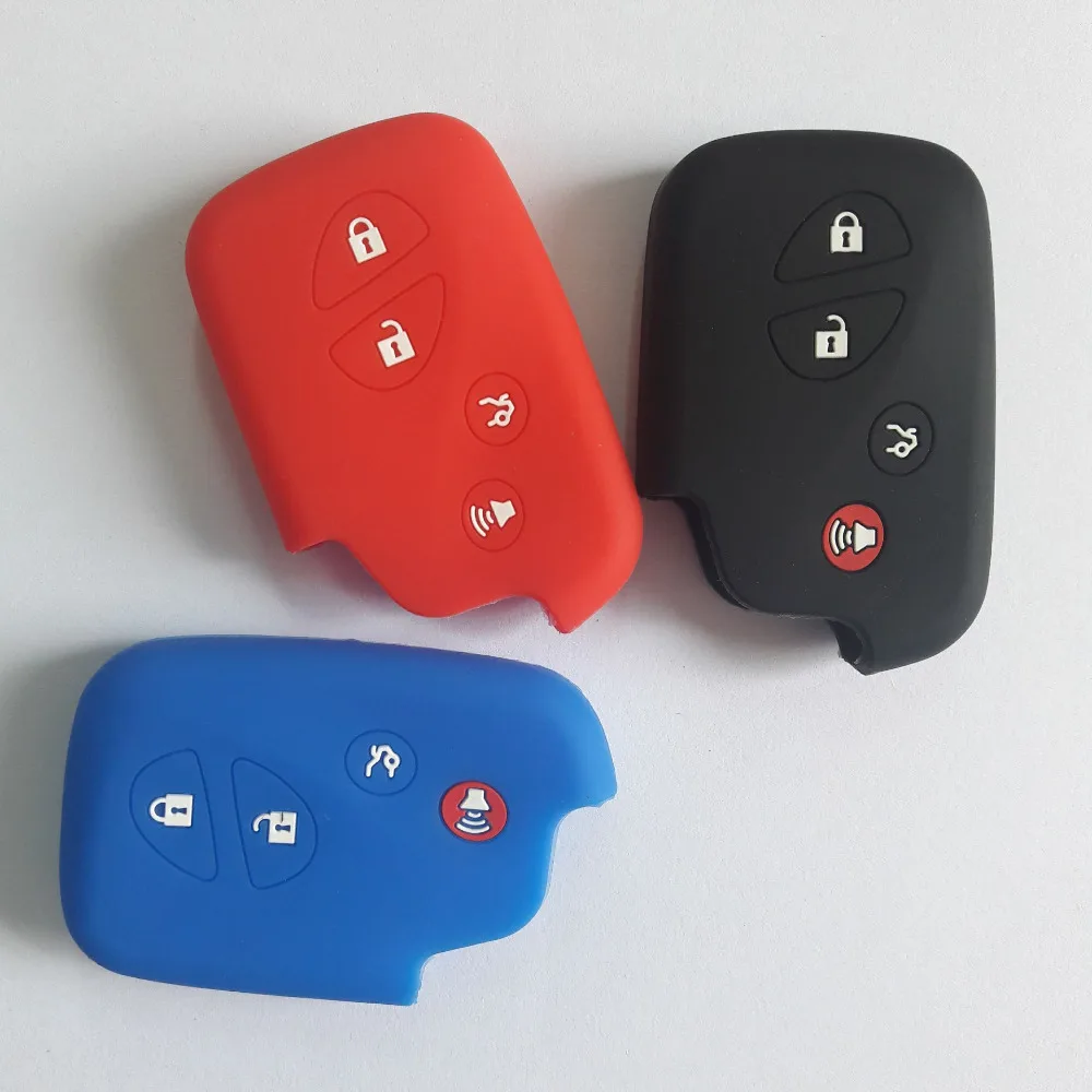 

10 шт., чехол для дистанционного брелока для Lexus IS250 ES350 GS350 LS460 RX450h GS, 4 кнопки, силиконовый чехол-держатель
