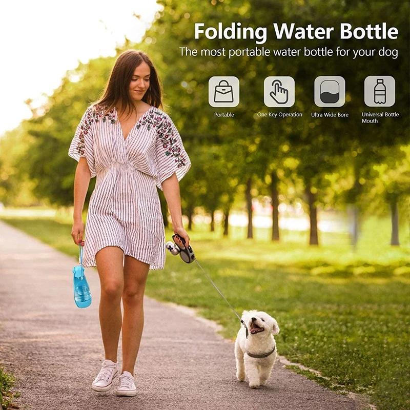 HOT SALE Dog Water Bottle Portable Foldable Dog Water Dispenser For Outdoor Walking, Hiking And Travel Multifunction Lightweight