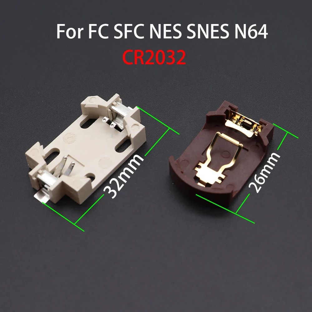 5pcs CR2032 Battery Holder For FC SFC NES SNES N64 Game Card BS-6 BS-8 3V CR2025 CR2032 ML203 Button