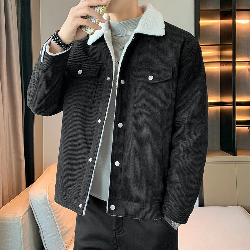 

Men Winter Padded Jackets Vintage Plaid Parkas Stand Collar Loose Thick Warm Windbreaker Outerwear