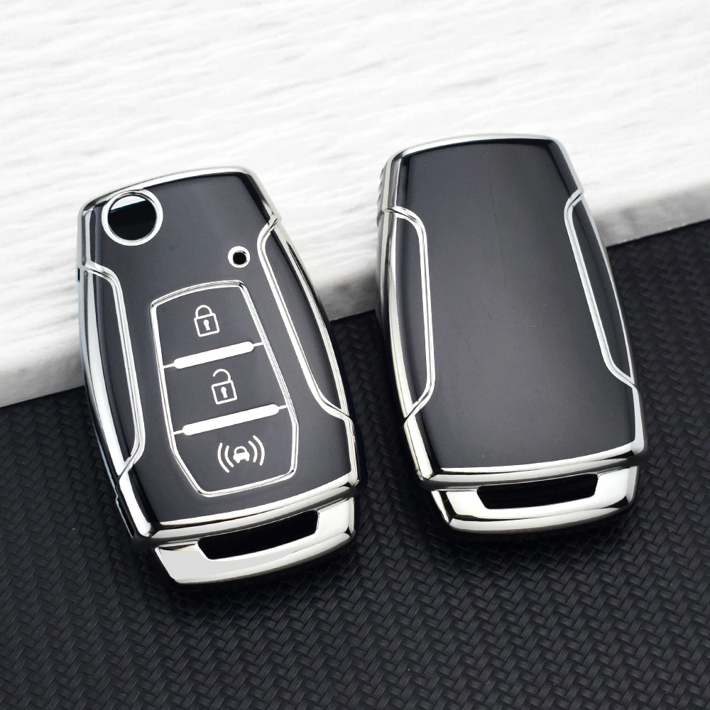 Car Key Fob Bag for SsangYong Kyron 2 Sanka Actyon Korando Tivoli 2020 Musso Korea TPU Car Flip Key Case Cover Shell Accessories