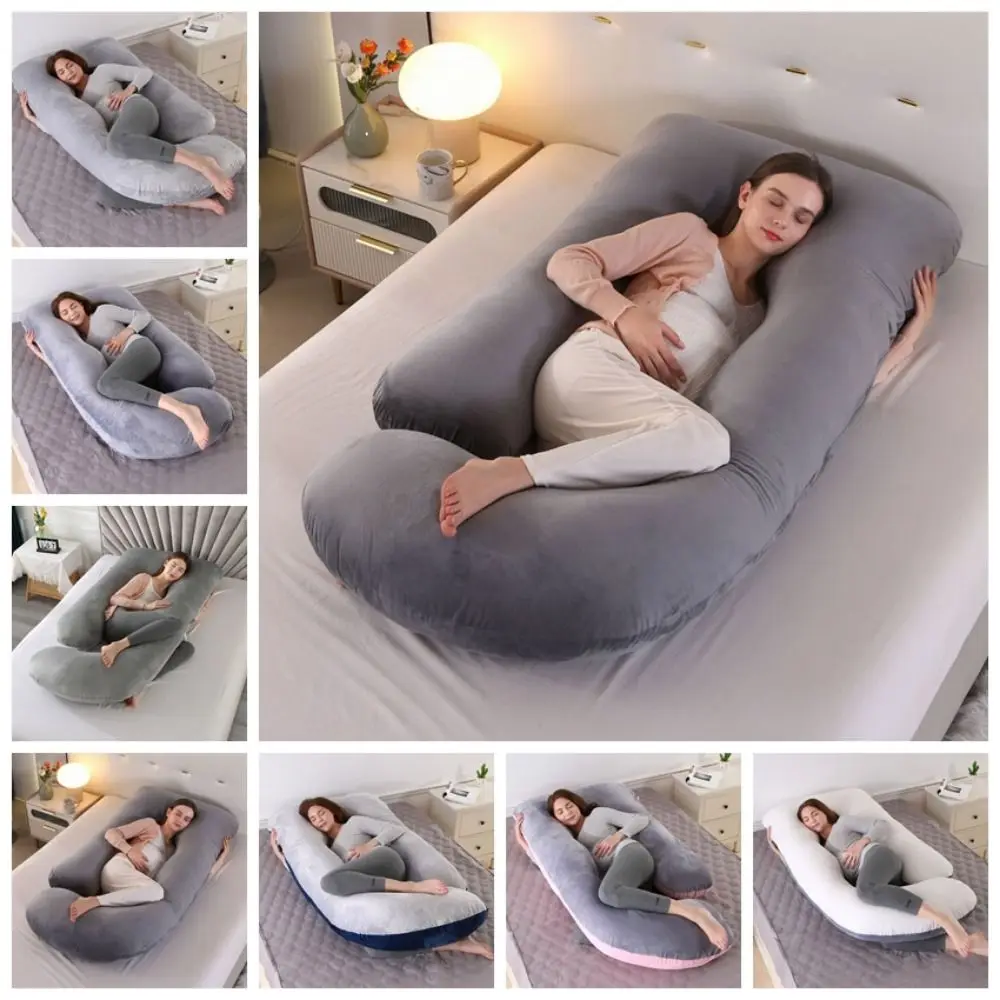 U-Shape Pregnancy Pillows Support Waist Removable Cover Full Body Support Pillow Universal Soft Maternity Pillow Pregnant Women