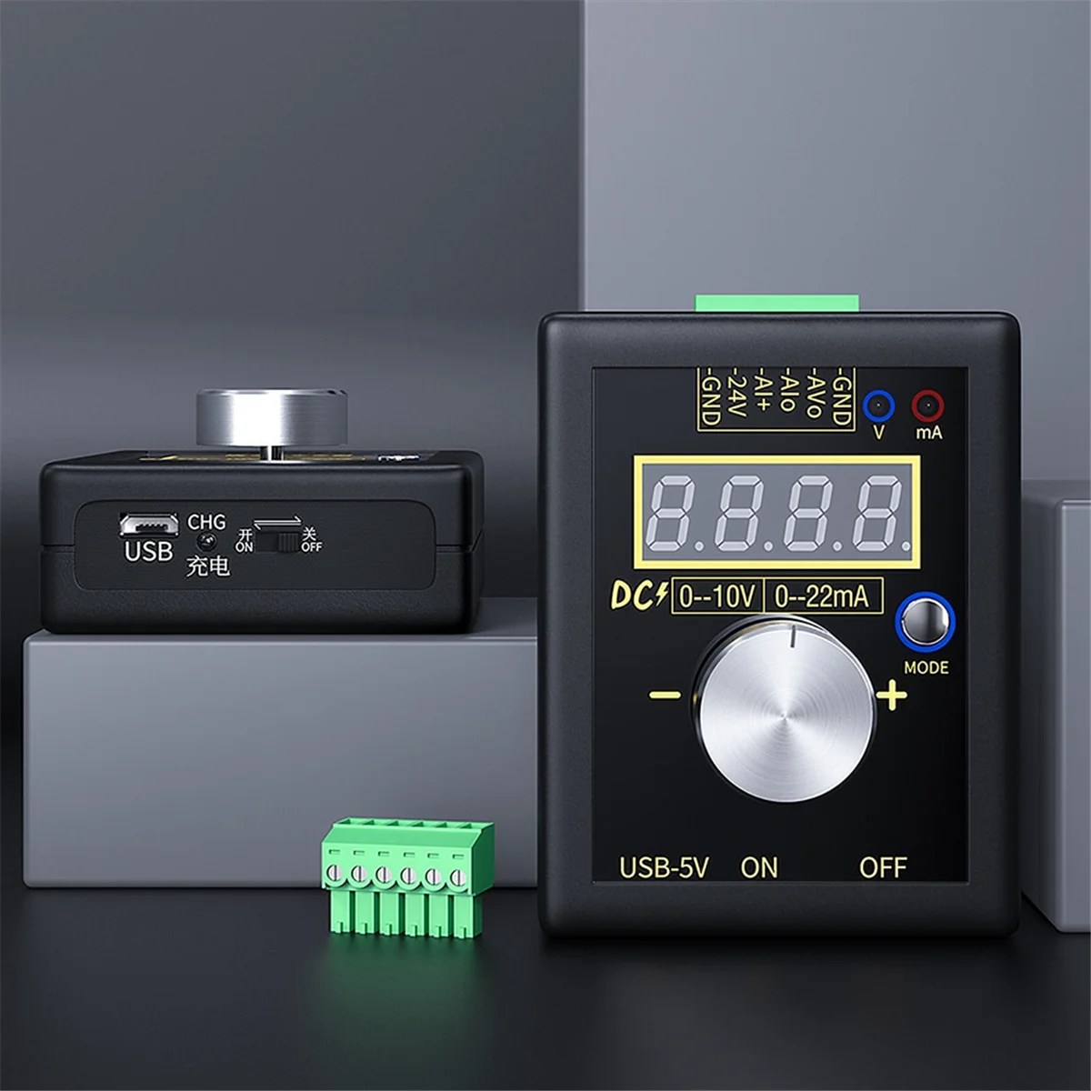 Digitaler 4-20MA 0-10V Spannungssignalgenerator 0-20MA Stromsender Elektronische Messgeräte (mit)