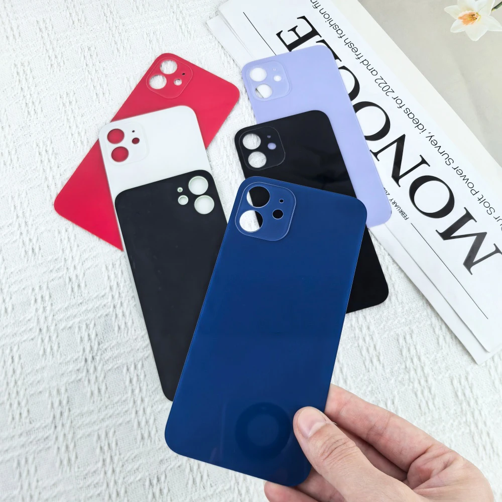 A++++ Quality Back Cover For iPhone 12 Glass Battery Cover Rear Door Housing Panel Case Replacement For iPhone12 Battery Cover