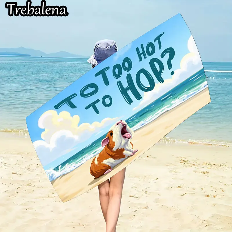 منشفة شاطئ فائقة النعومة مقاس 30 × 60 بوصة مع منشفة شاطئ خنزير غينيا ممتعة وساخنة جدًا #2