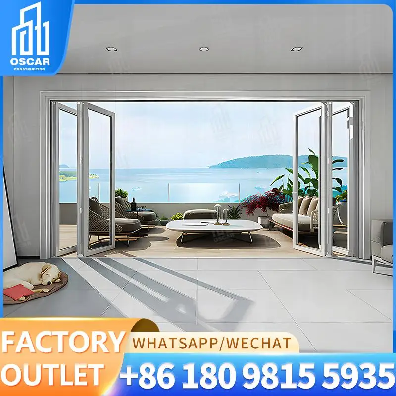 

Customizable Factory Made European Style Double Folding Doors for Commercial Spaces Creative Design Bifold Door