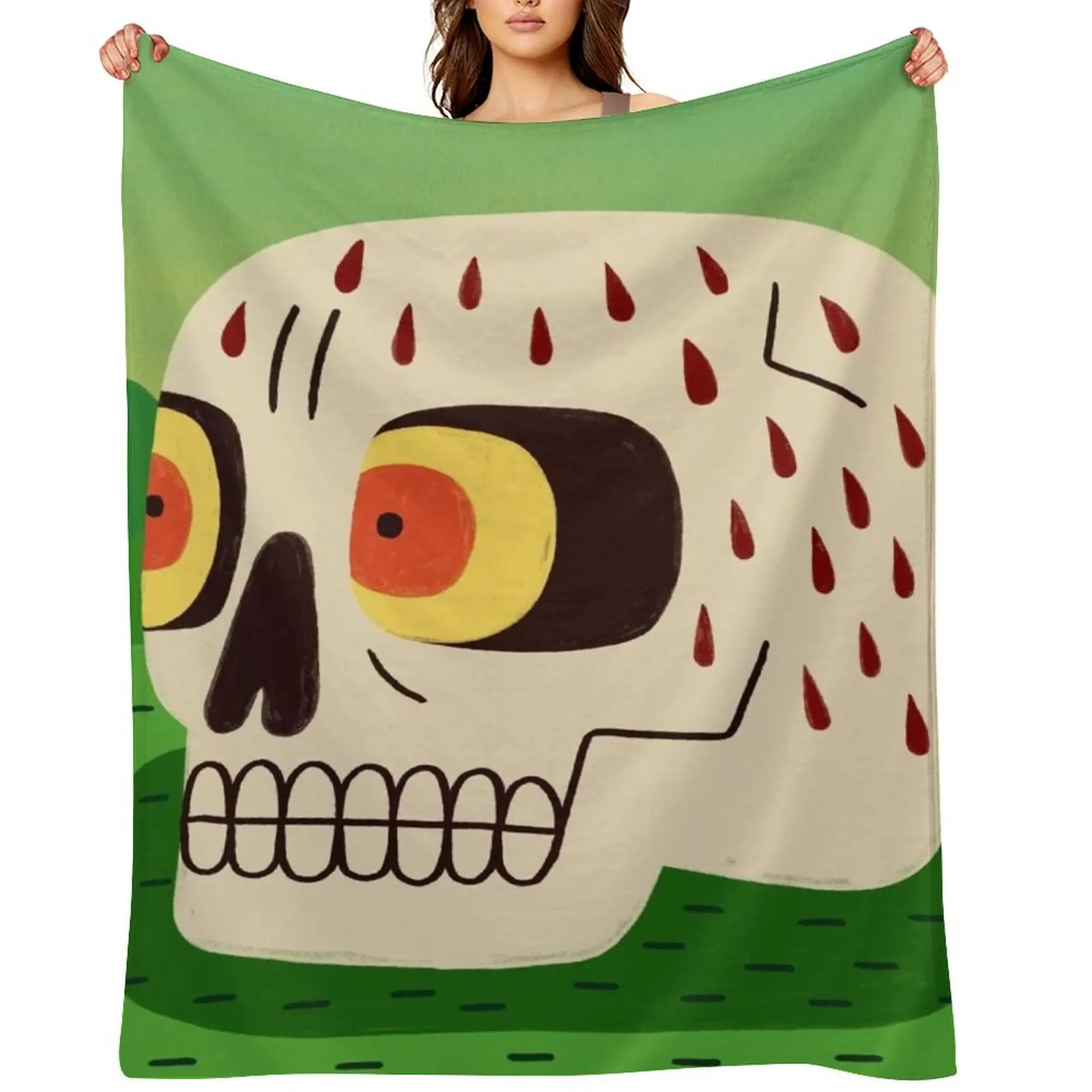 

Skull Throw Blanket anime Plaid wednesday Personalized Gift Blankets