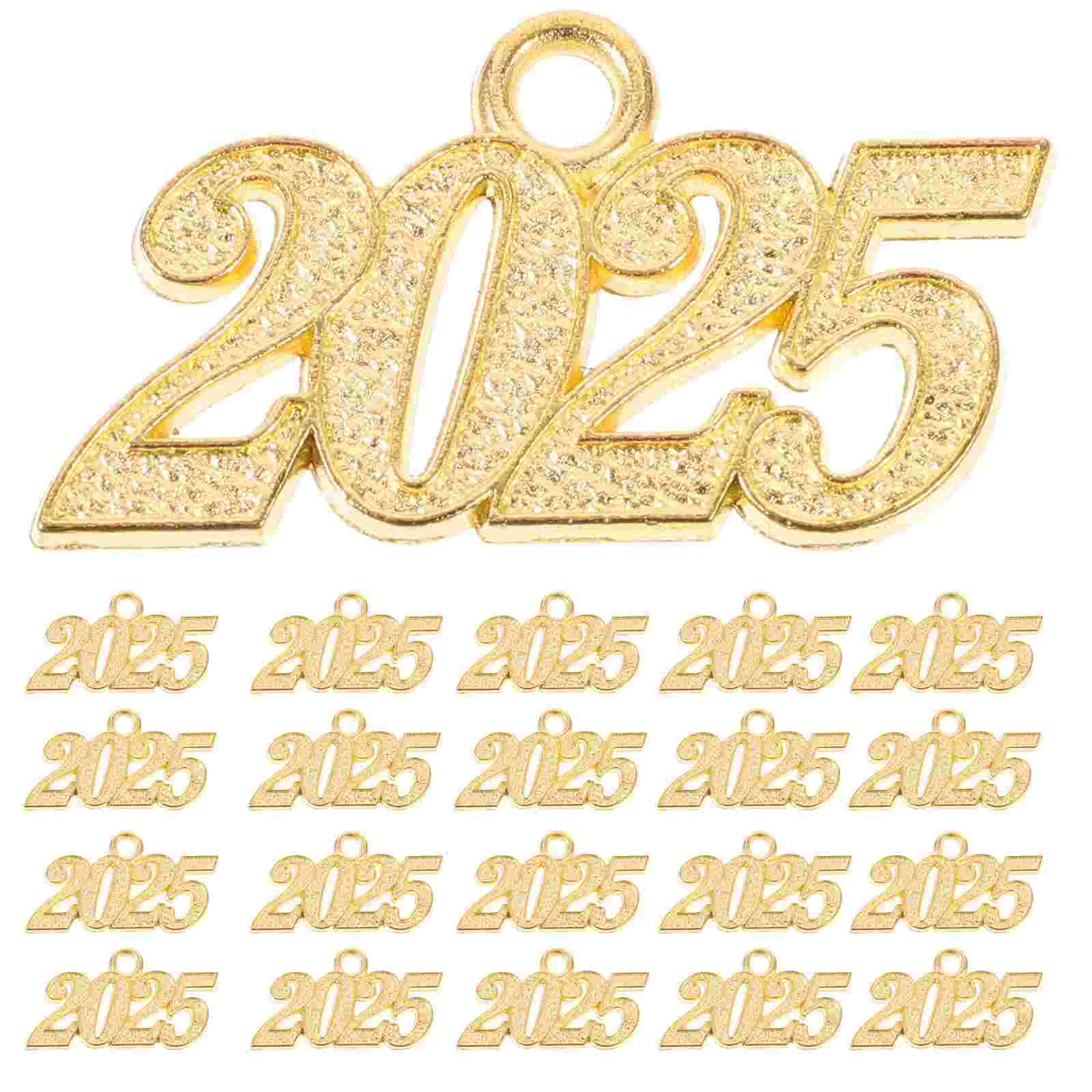 

50 Pcs Decorate 2025 Pendant 2023 Charms Number Alloy Crafting DIY Necklace Earrings