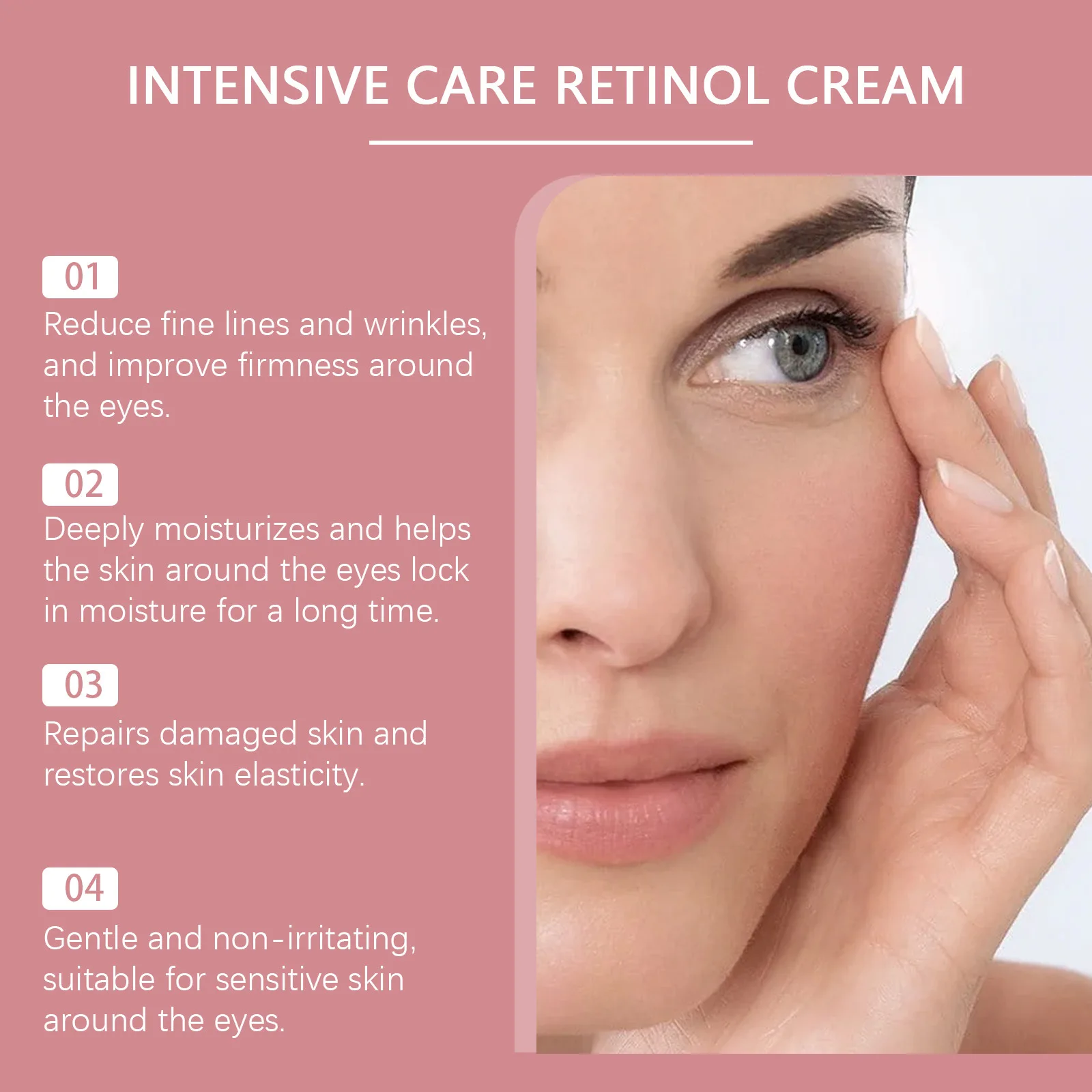 Crème raffermissante et hydratante pour les yeux, décoloration des ridules, soin pour peau lisse et tendre