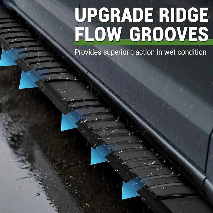 บันไดข้างรถยนต์ 6 ชิ้น ใช้ได้กับรถเชฟโรเลต ซิลเวอร์ราโด 1500 รุ่นปี 2007-2018 แบบดับเบิ้ลแค็บ สีดำ ทำจากอลูมิเนียมอัลลอยด์ สำหรับรถกระบะ
