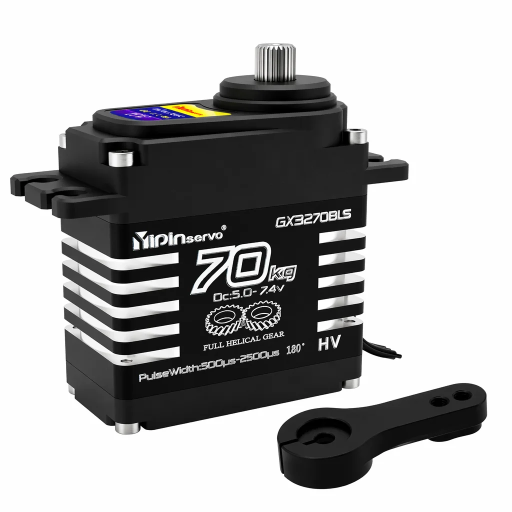 70kg Digital Servo Large Torque 180/270 degrees 7.4v Brushless Motor IP68 Steel Helical Gear 1/8 1/10 Remote RC Car Robot
