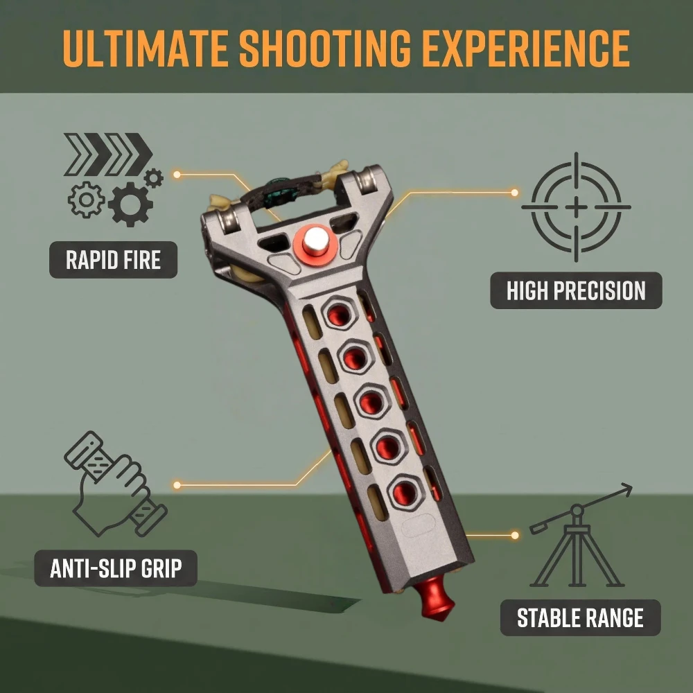Automatic‑Loading Magazine Slingshot Catapult for Adults High‑Precision Outdoor Shooting Game Competition Entertainment Equipmen view 2