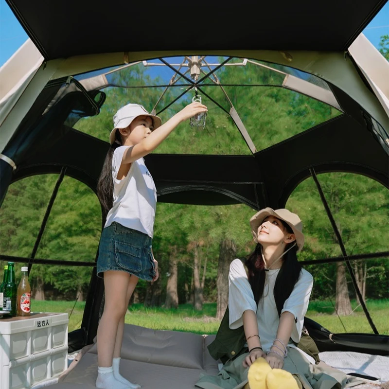 مظلة قابلة للطي محمولة للاستخدام الخارجي، خفيفة الوزن ومضادة للمطر، خيام كبيرة للسفر والترفيه، معدات التخييم #5