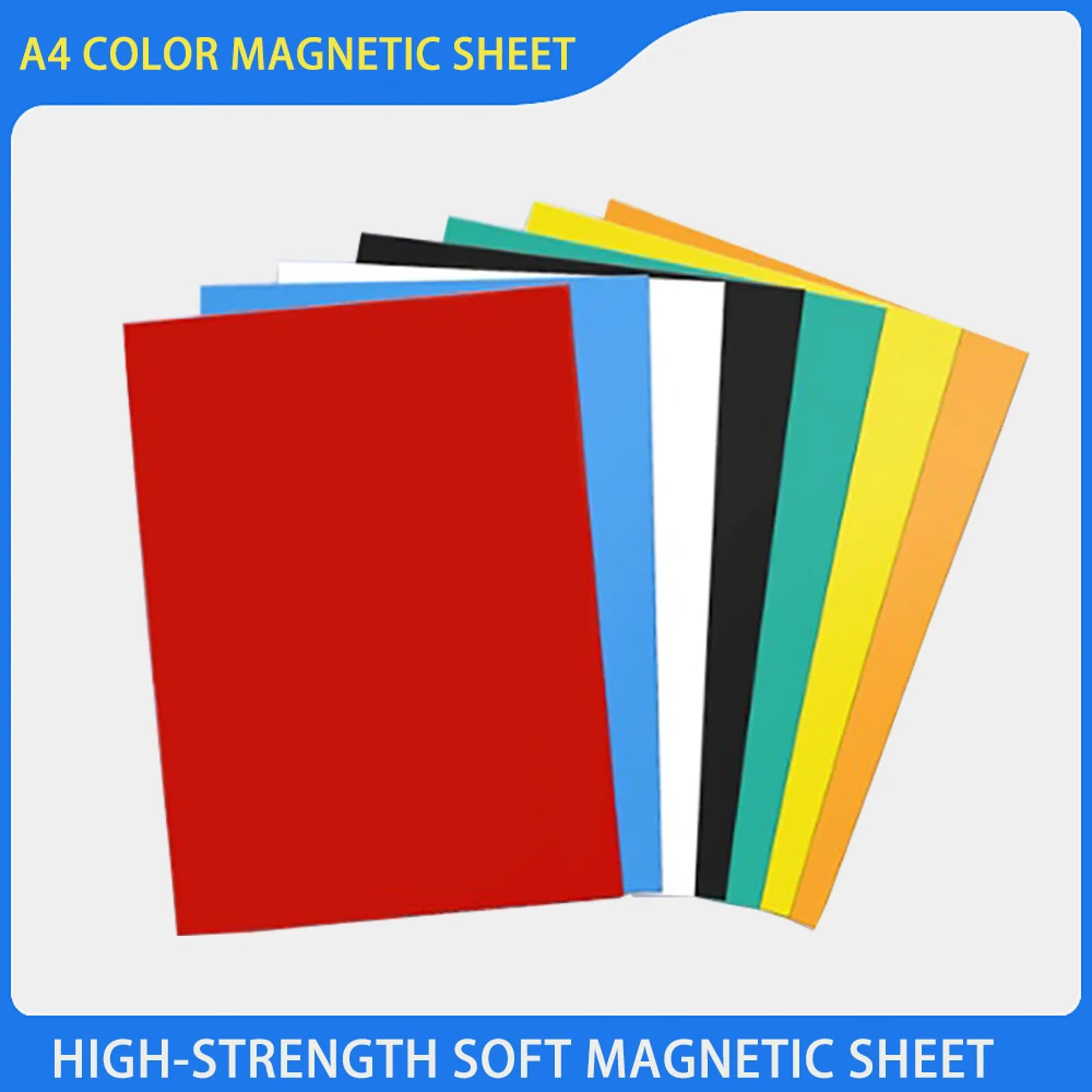 A4 Colorful Soft Magnetic Sheet Teaching Can Be Cut Soft Magnet Magnetic Rubber 0.6mm Magnetic Stickers Fridge Magnet