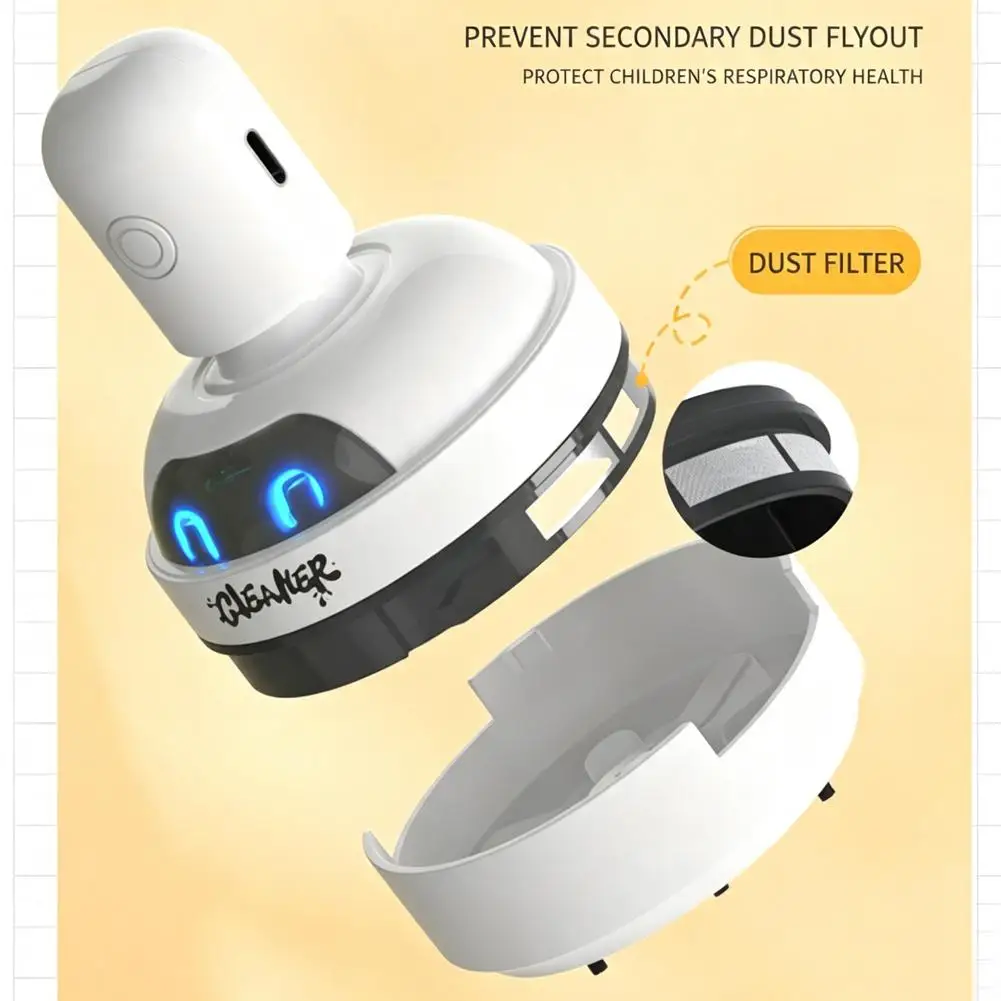 Quiet Desktop Mini Vacuum Cleaner 3 Speed Adjustable Suction Keyboard Cleaner Eraser Dust Sweeper with Microfiltration Filter - view 4