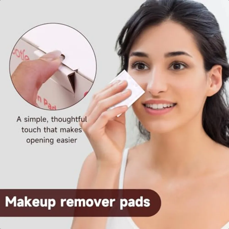 600 PCS Square Cotton Pads Soft and LintFree Includes 400 UltraThin and 200 Thick Pads Hypoallergenic Makeup Remover for Face E