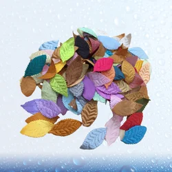 100 Pcs Accessories Garland Colorful Simulated Leaves DIY Floral Wreath Material