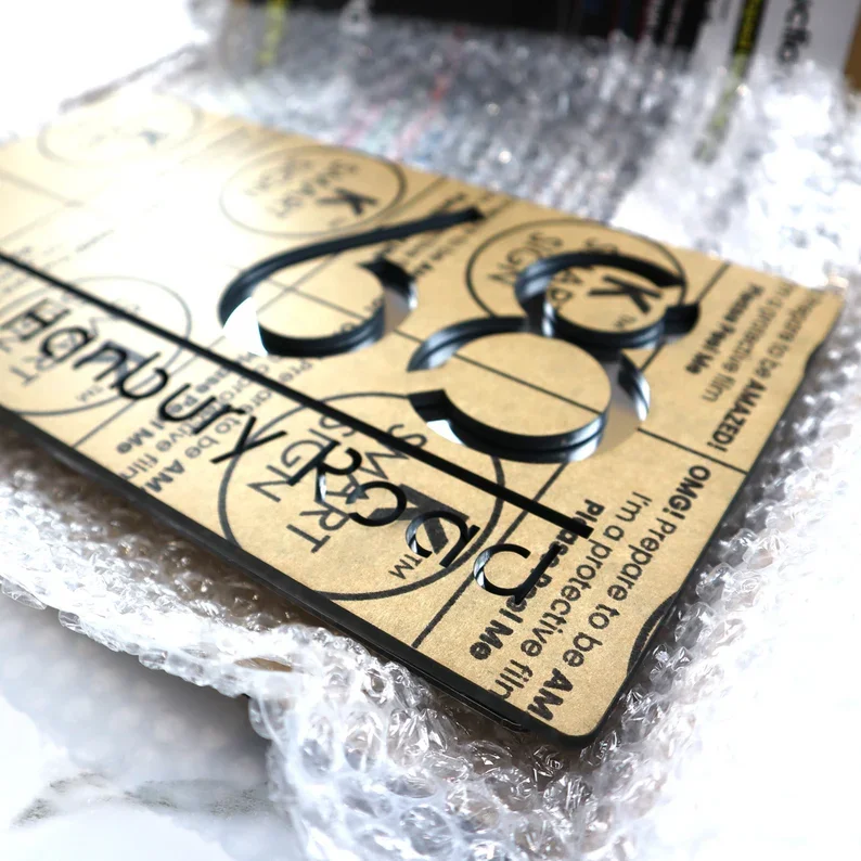 Letrero de números de casa moderno acrílico personalizado, dirección de puerta, calle, placas de números de letras 3D, placa de decoración del hogar con nombre al aire libre