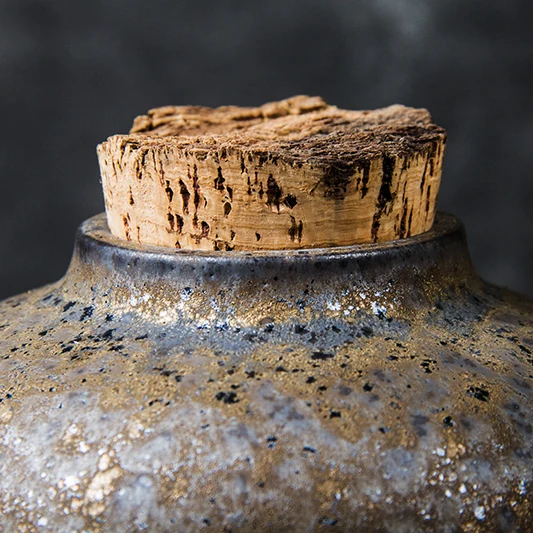 جرة شاي من الفخار الخام مصنوعة يدويًا، تخزين مذهب، مستودع منزلي صيني محكم الغلق، Pu Erh