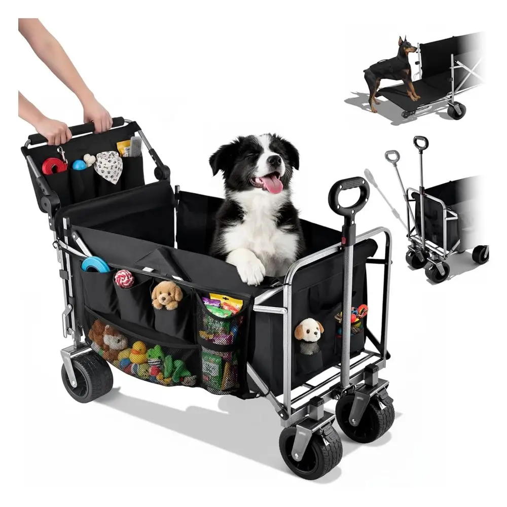 

Прочная коляска для собак крупных пород весом до 400 фунтов, подходит для пляжа, сада, кемпинга и активного отдыха на природе