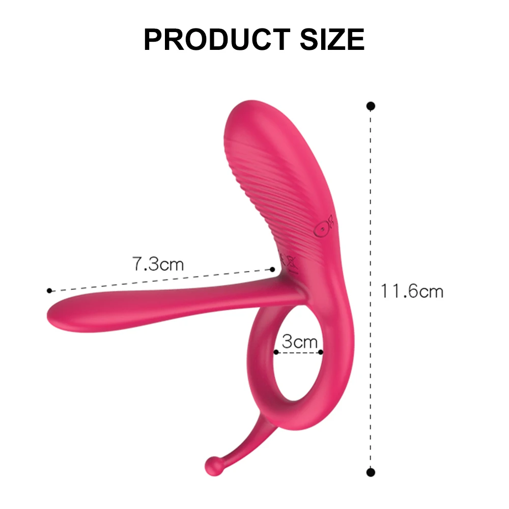 Remote Control Penis Ring Vibratior for Couple Delayed Ejaculation Vibrating Cock Ring Clitoris Stimulator Sex Toys for Men