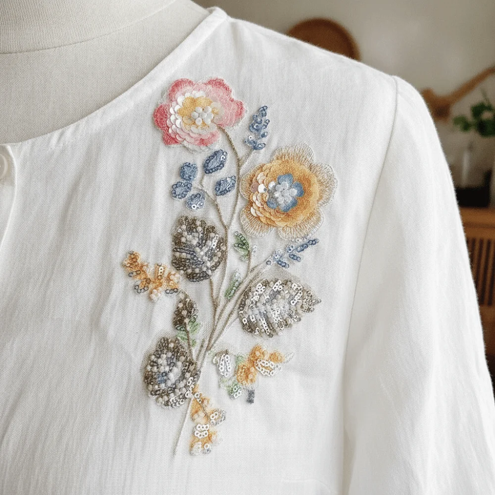 Beaded Sequin Embroidery Lace Appliques Sew on Large Flower Embroidery Lace Parches Pearl Lace Applique Patches Wedding Dresses