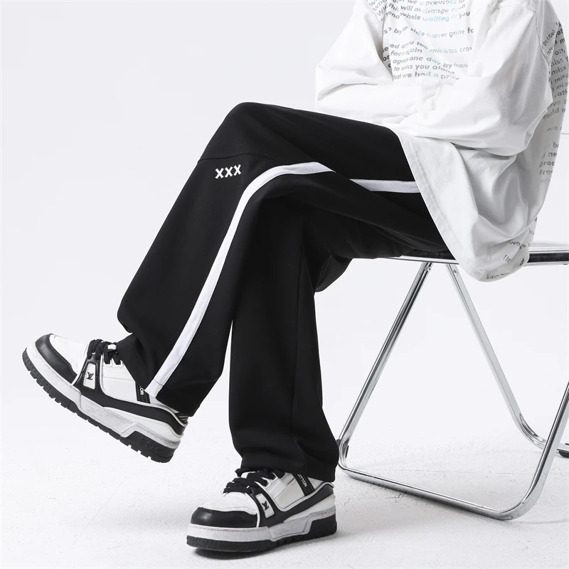 

Black Men Casual Pants Corduroy Man Straight Pants 2022 Men Oversized Wide Leg Cargo Trousers Brand Male Sweatpants S-5XL