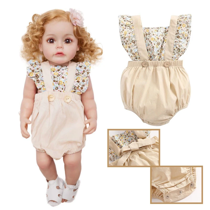 55CM silikonowe prawdziwe Reborn ubranka dla lalki akcesoria do butów 22 cali lalki dla dzieci piękne ubrania kombinezon sukienka sweter DIY zabawki