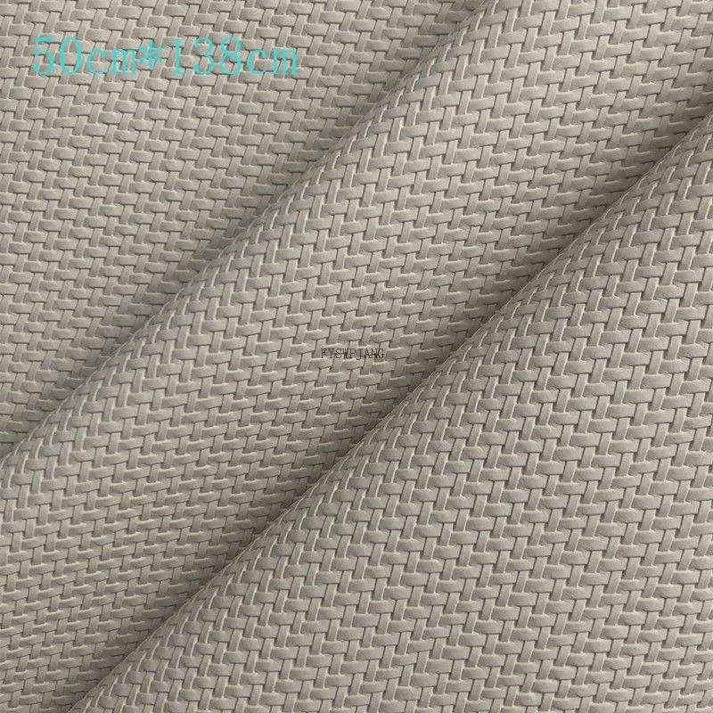 50x138cm Retro Woven Leather Fabric Sofa Seat Home Decoration Leather Background Wall Soft Bag Thickened Artificial Leather