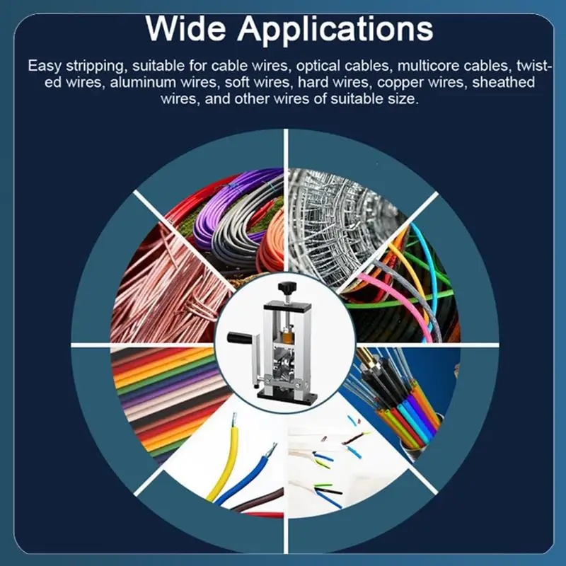 1 PCS 1-25Mm Wire Stripper Manual Wire Stripper Portable Electric Cable Stripper Metal Can Be Used With Hand Drill.