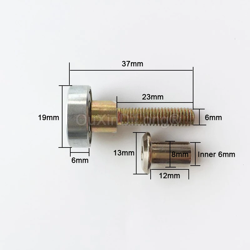 دائم 4 قطعة طاولة طعام معدنية محامل طاولة خشبية دليل السكك الحديدية تحمل رفع الجدول تخطي تحمل بكرات الجدول إصلاح أجزاء + المكسرات #2