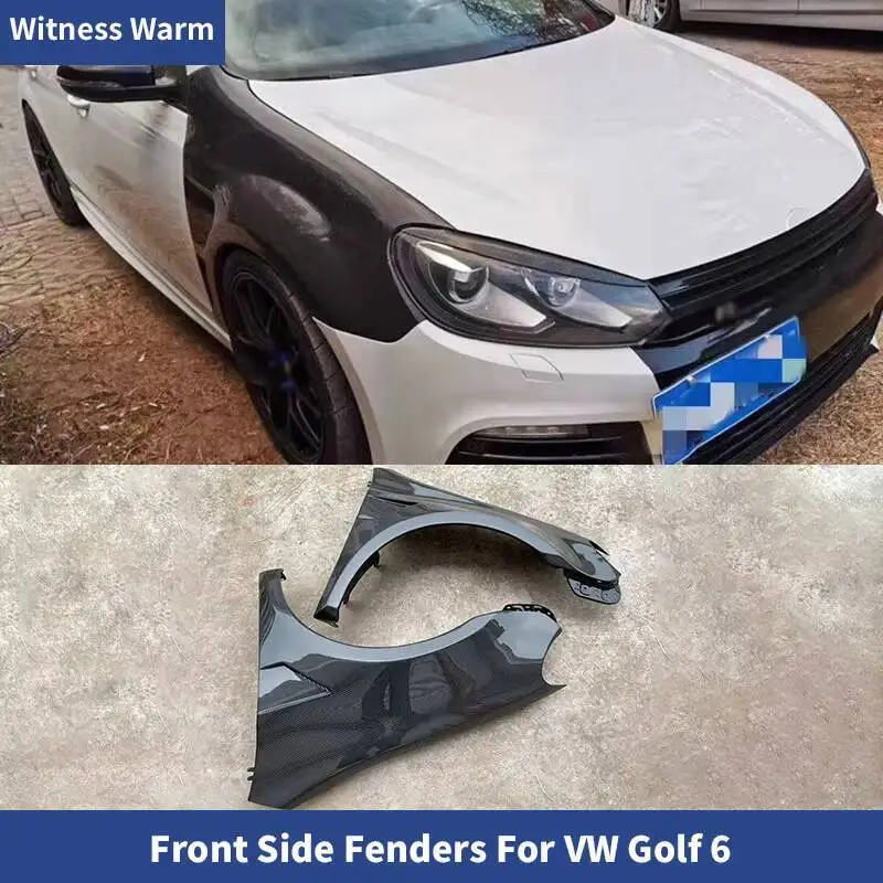 Pare-chocs avant latéraux en fibre de carbone pour Volkswagen, garde-boue pour VW Golf 6, VI, MK6, 2012, 2013, 2014