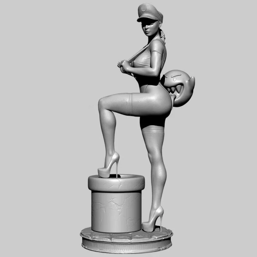

1/24 Scale Resin Figure Beautiful plumber girl two versions Nsfw Assemble Model Kit Unassembled and Unpainted 3D printing toy