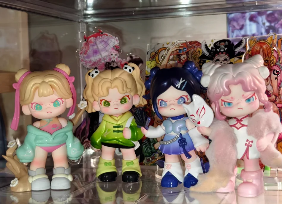 Dora cem tobos série caixa cega as cinco dinastias na moda jogar garagem kit bonito boneca brinquedo um presente de aniversário agradável ornamento