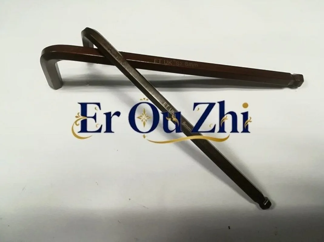 Hard inner hexagon wrench/S2 bronze super hard extended ball head hexagon M1.5-M17 set