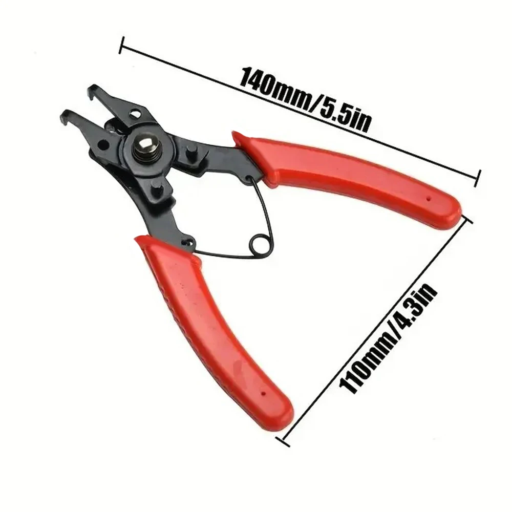 4-In-1 Circlip Pliers Set Snap Ring Pliers Multi-function Crimp Removable Plier Head Antirust Anti Corrosion Hand Tools