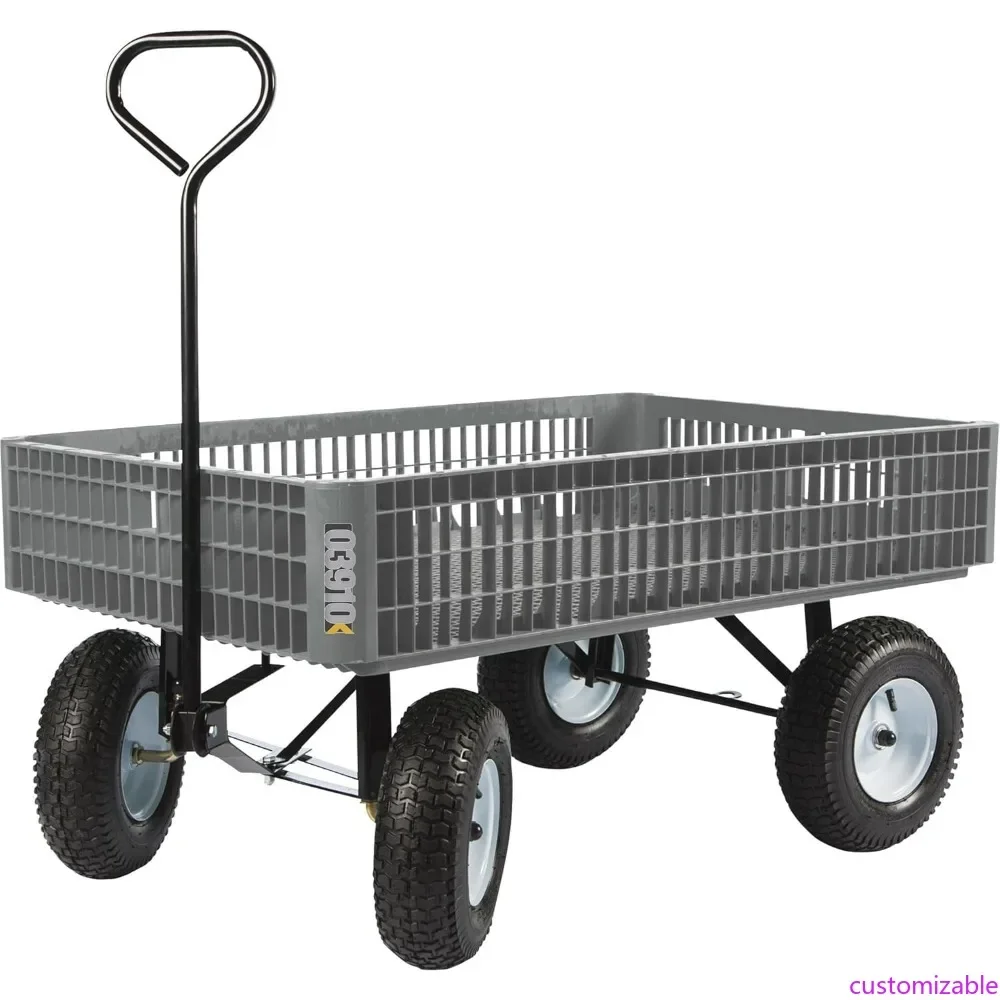 

Heavy-Duty Garden Wagon with 800-Pound Capacity, 46 Length x 30 Width, Model 03910