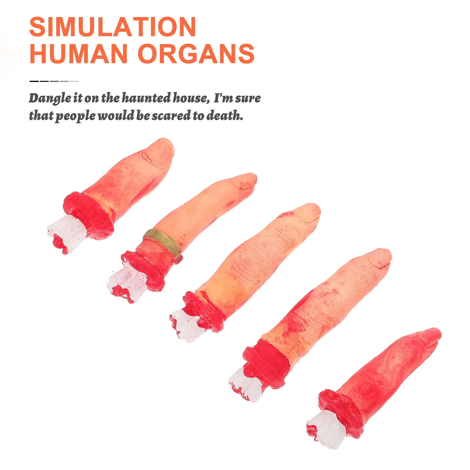 10pcs Severed Bloody Finger Props Realistic Halloween Fake Finger For Haunted House Decoration Party Prank Gag Props