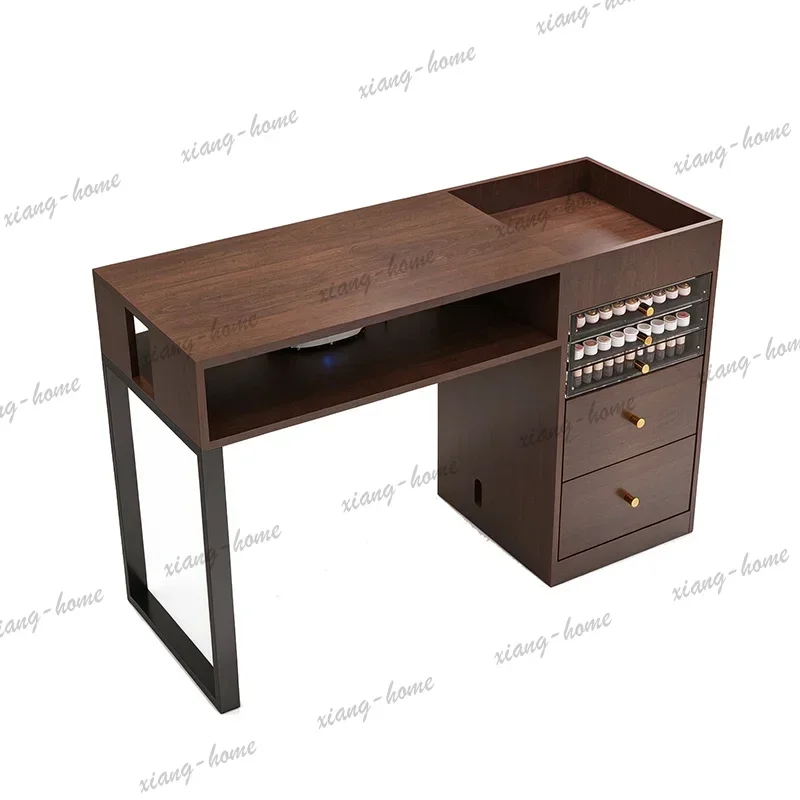 Factory Direct Mid Century Design Nail Desk Italian Vintage Elegant Aesthetic Nail Desk High Quality Classic Mesas Manicuristas