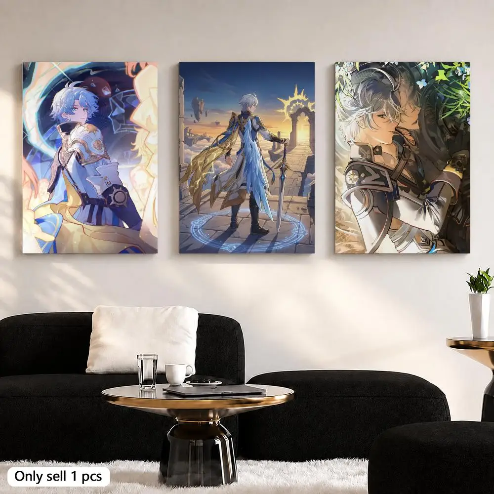 Phainon Honkai Star Rail Framed Wall Painting Ready to Hang Canvas Art Painting Poster for Living Room Bedroom Home Decor Decals