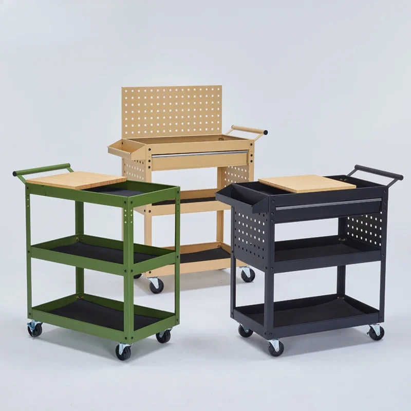 

Workshop trolley household three-layer tool cart, multi-functional mobile trolley storage rack
