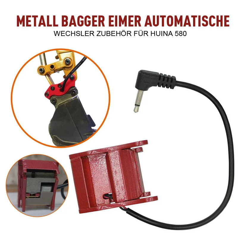 Metalen Graafmachine Emmer Automatische Wisselaar Accessoires Voor Huina 580 Rc Graafmachine Model Speelgoed Rc Car Upgrade Onderdelen Jongens Speelgoed Geschenken