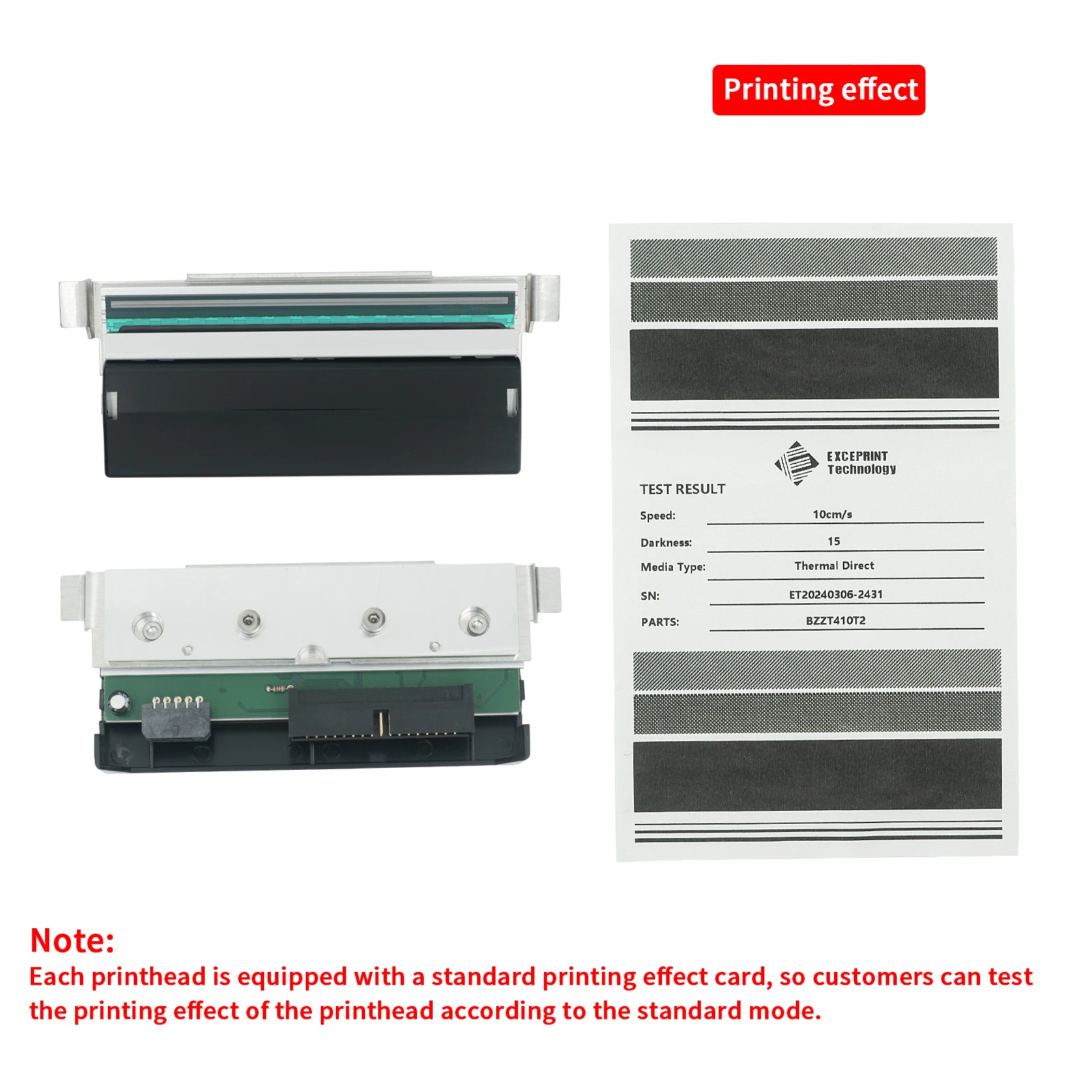 EXCEPRINT Brand New 203dpi Printhead for Zebra ZT410 ZT411,P1058930-009