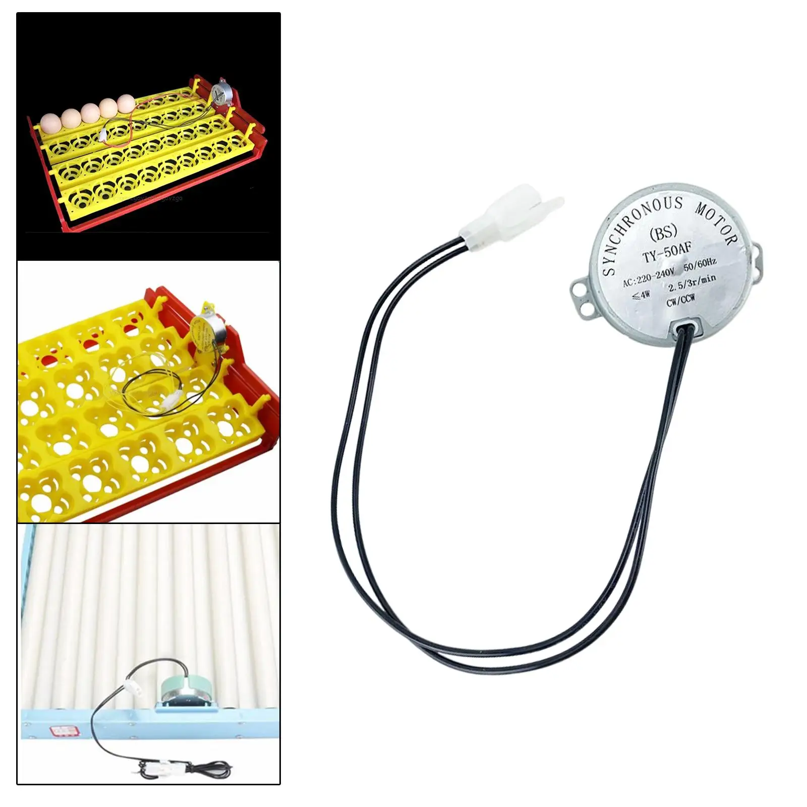 Egg Turner Gear Accessory Replacement Durable Steel Material Low Speed Motor Part for Poultry Egg Incubator