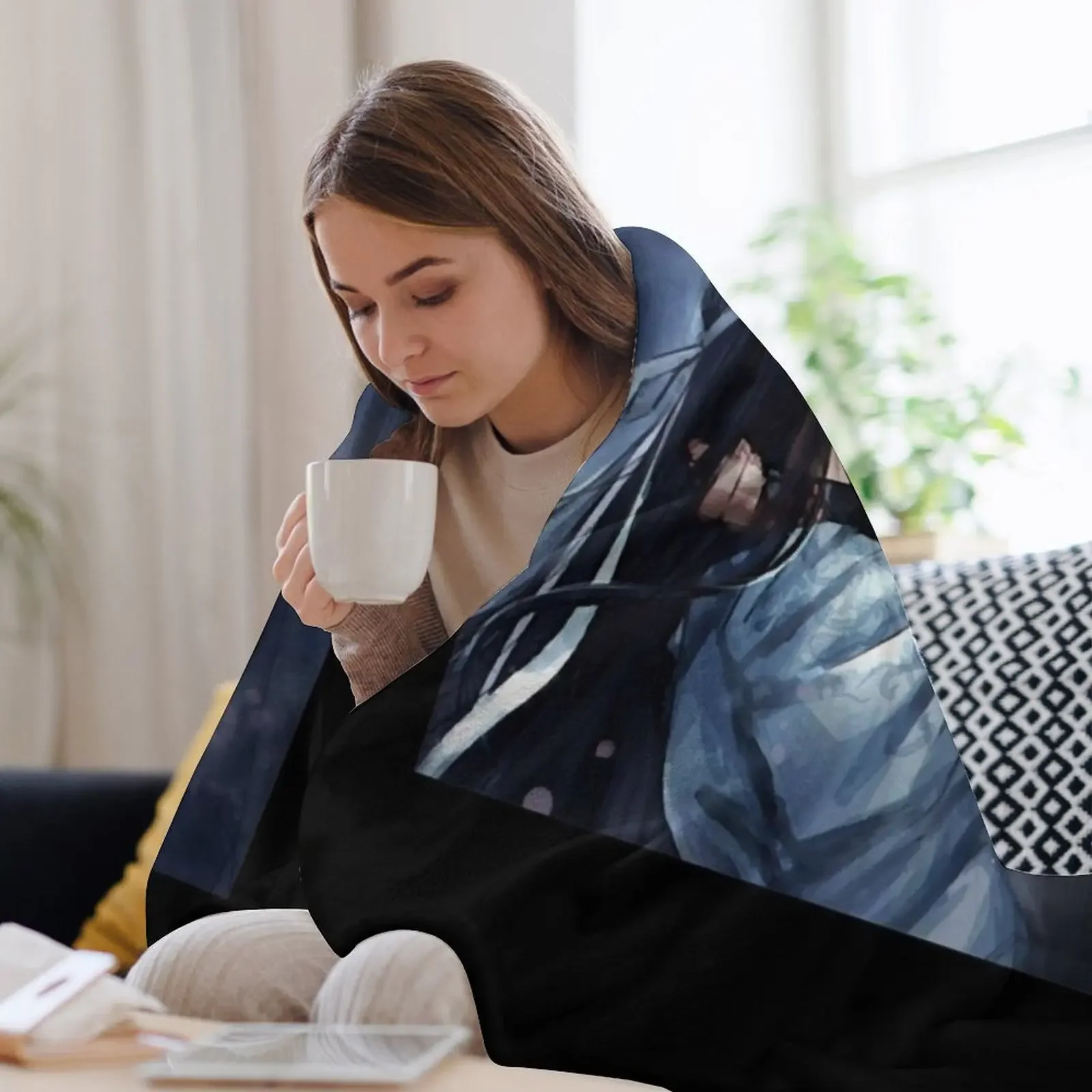 رجل المفضلة مو داو زو شي هدية لعيد ميلاد رمي بطانية تأثيري أنيمي الزخرفية الفاخرة العلامة التجارية لينة سرير البطانيات